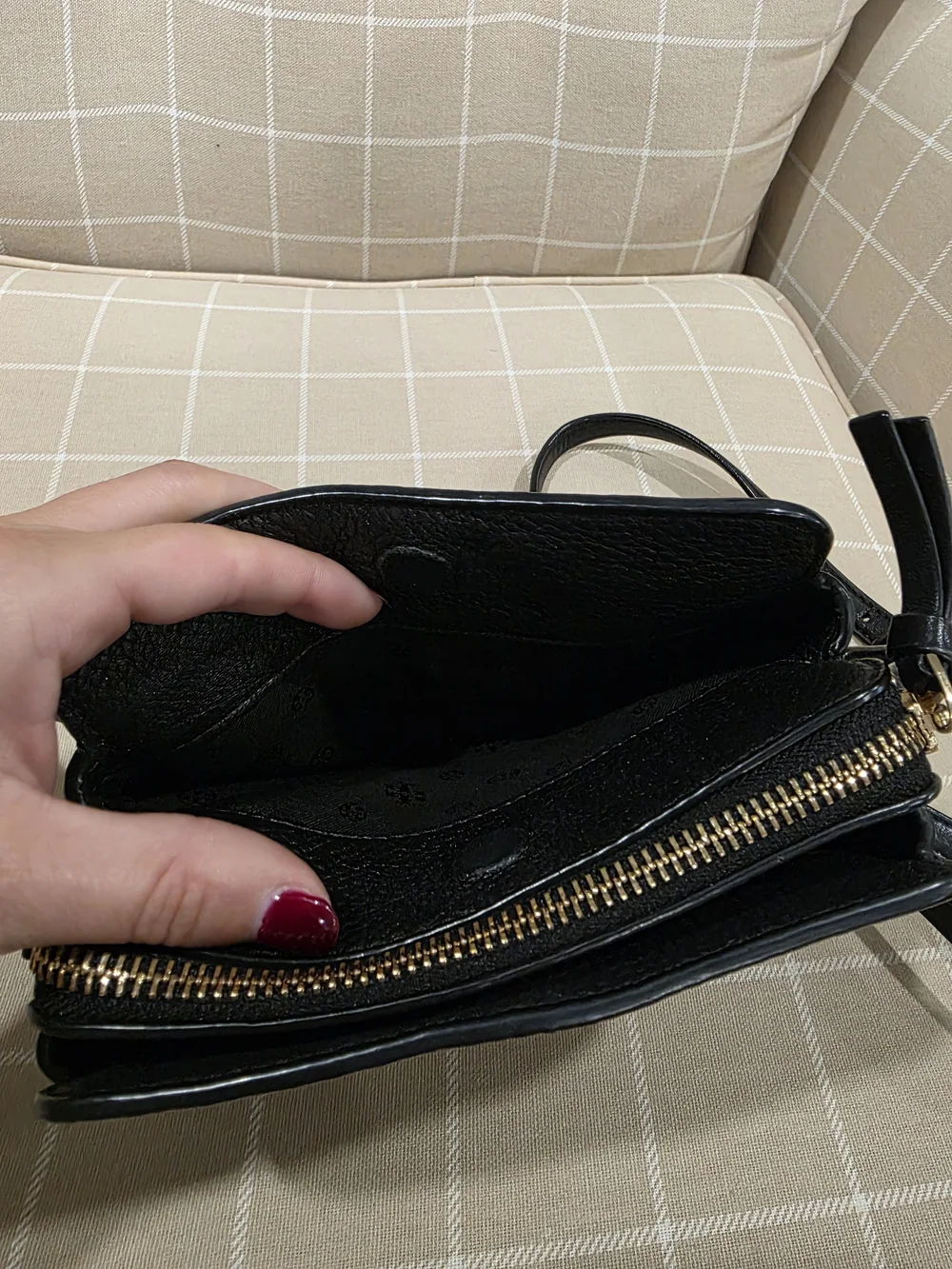 Tory Burch Black Pebbled Leather Crossbody Bag - Used Once